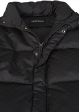 Load image into Gallery viewer, EMPORIO ARMANI Quilted puffer jacket with all-over jacquard logo
