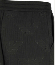 Load image into Gallery viewer, EMPORIO ARMANI Double-jersey board shorts with all-over op-art eagle
