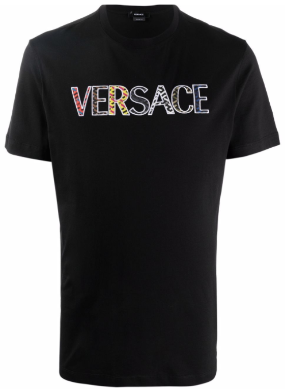VERSACE logo-appliquÃ© T-shirt