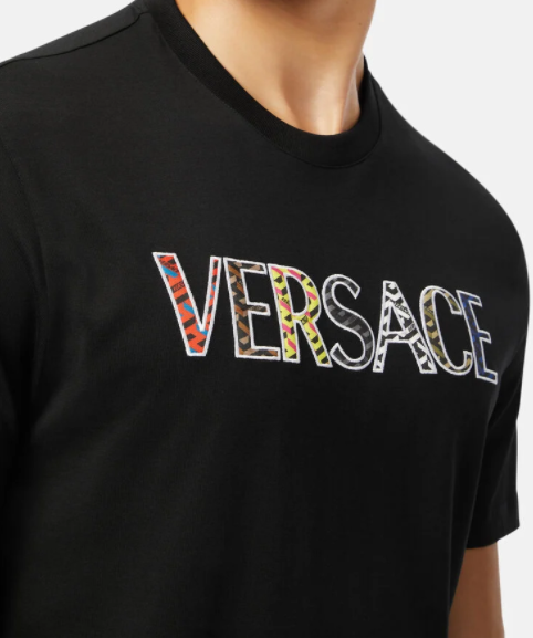 VERSACE logo-appliqua T-shirt