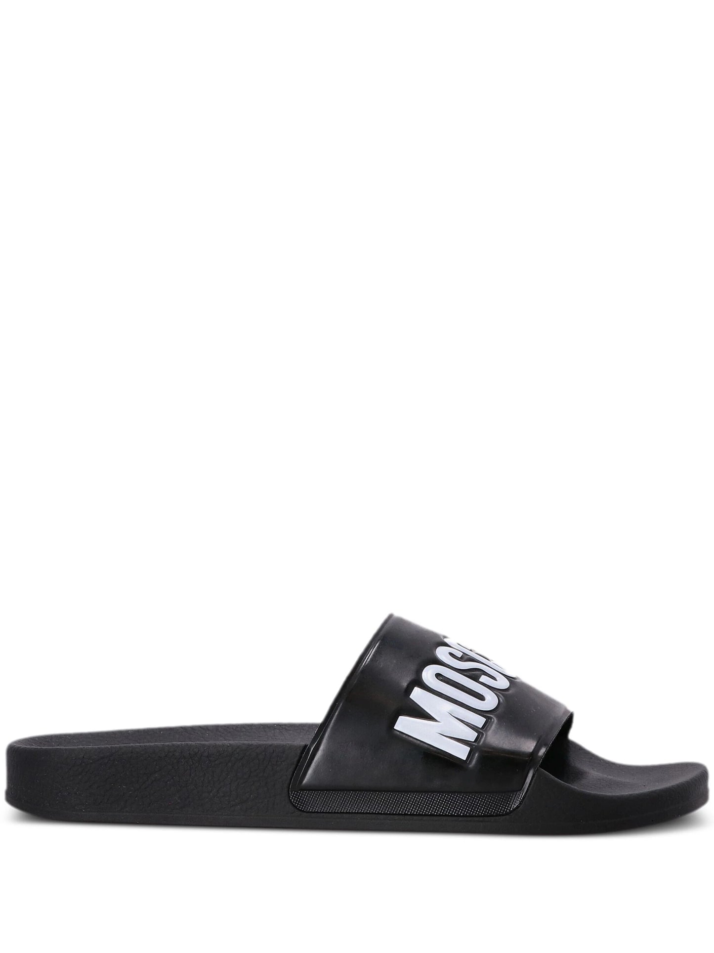 MOSCHINO EMBOSSED-LOGO POOL SLIDES