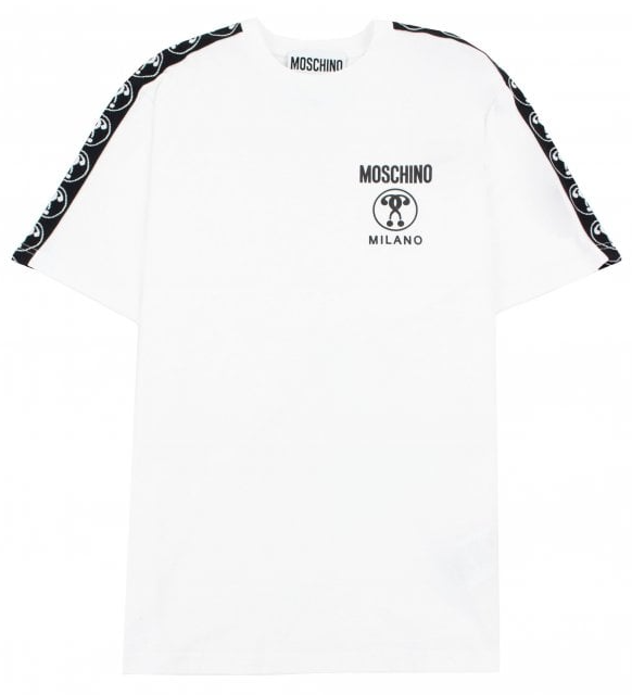 MOSCHINO DOUBLE QUESTION MARK ORGANIC COTTON T-SHIRT