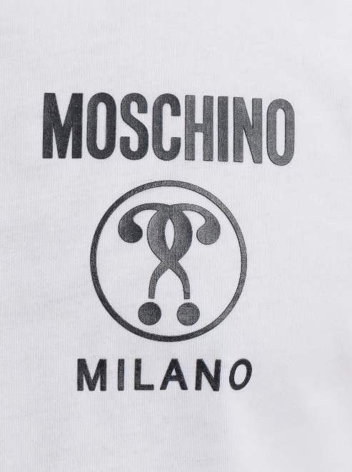 MOSCHINO DOUBLE QUESTION MARK ORGANIC COTTON T-SHIRT