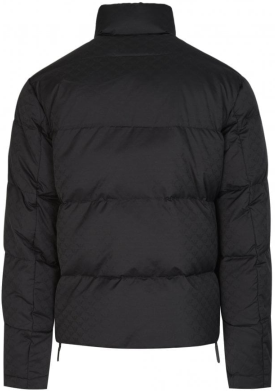 EMPORIO ARMANI Quilted puffer jacket with all-over jacquard logo