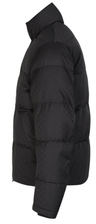 EMPORIO ARMANI Quilted puffer jacket with all-over jacquard logo