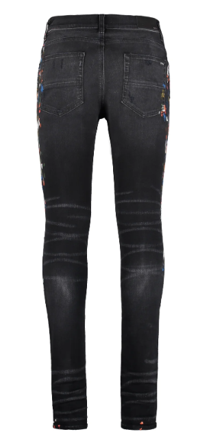 Amiri painted distressed skinny jeans