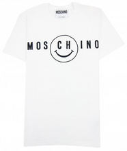 Load image into Gallery viewer, MOSCHINO Smiley Print Cotton Jersey T Shirt White
