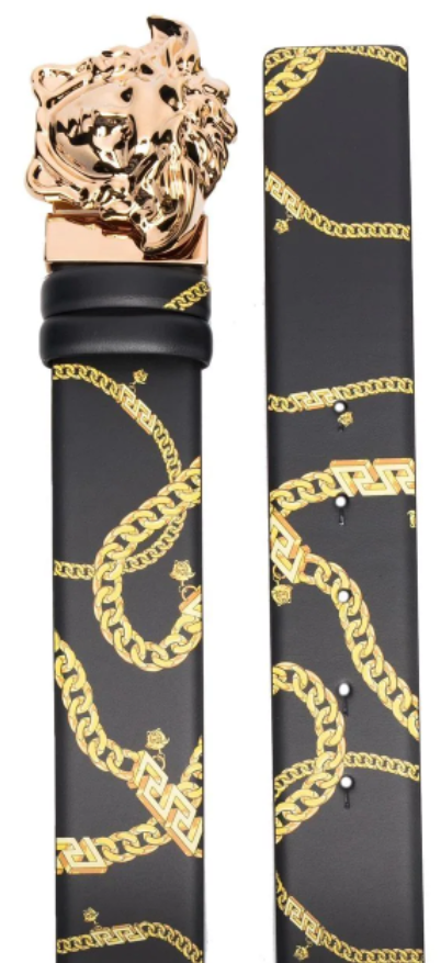 VERSACE LA MEDUSA CHAIN REVERSIBLE BELT