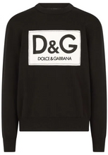 Load image into Gallery viewer, DOLCE &amp; GABBANA Wool round-neck sweater with DG embroidery
