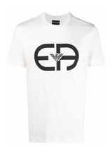 Load image into Gallery viewer, EMPORIO ARMANI TENCEL BLEND JERSEY T-SHIRT WITH EA CREATE LOGO-WHITE
