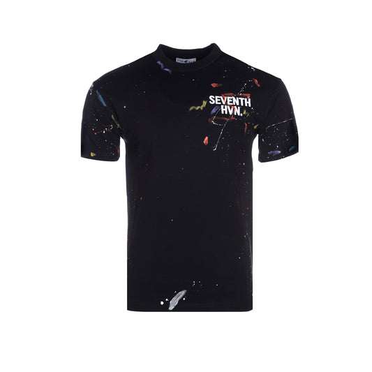 7TH HVN paint-effect short-sleeve T-shirt
