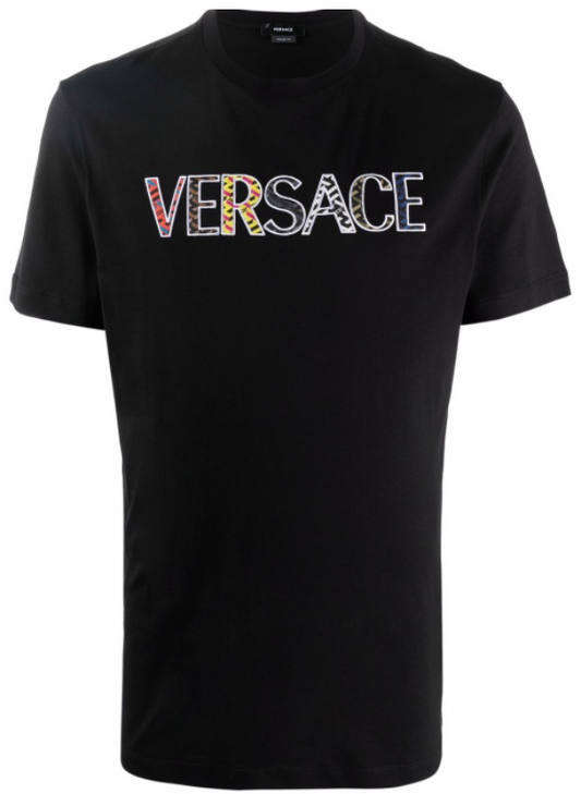 VERSACE logo-appliqua T-shirt